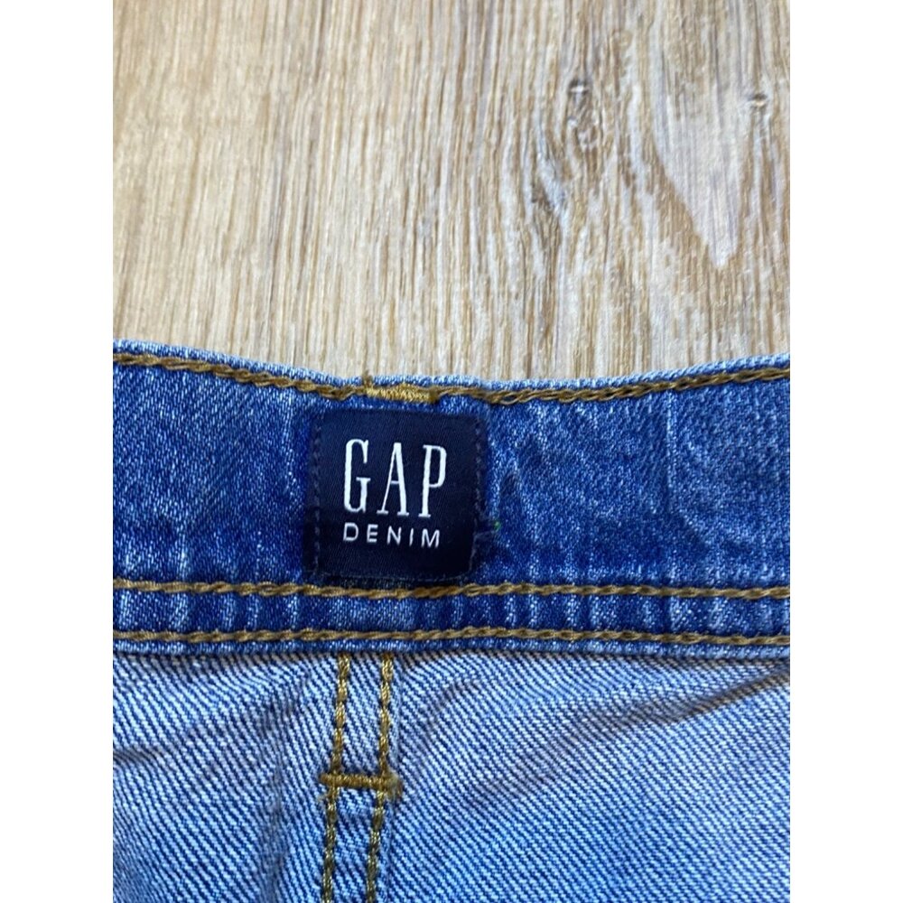 Gap Womens Wide-Leg Denim‎ Jeans Size 27 Leaf Embroidery Boho - Picture 5 of 9